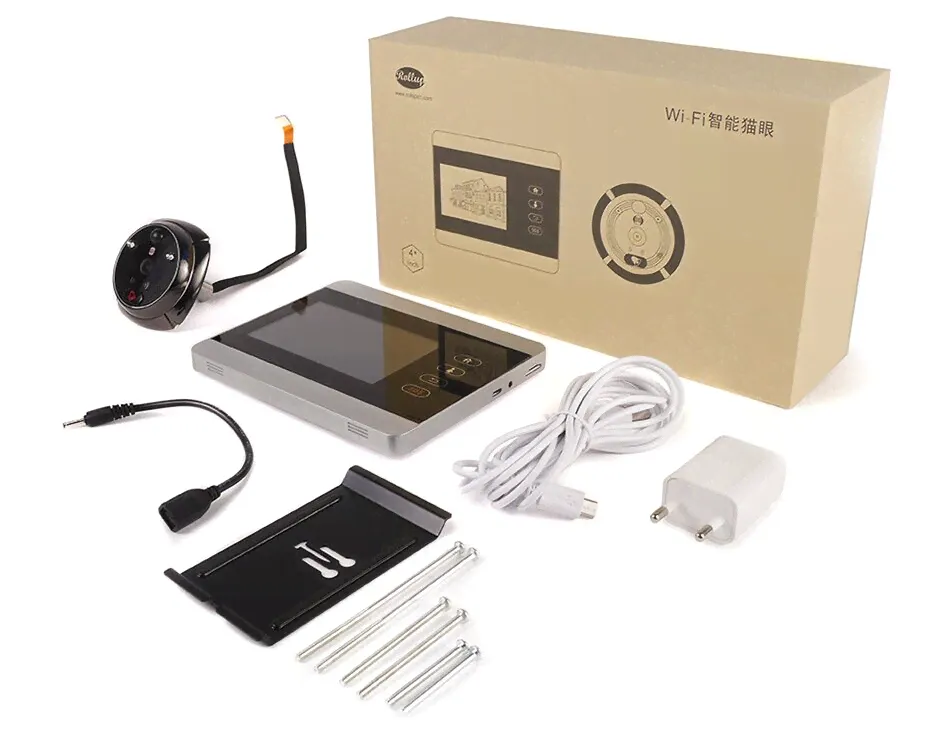 IHome-5 (Wi-Fi/GSM) - дверной Wi-Fi/GSM видеоглазок, видеоглазок с датчиком движение, видеоглазок сетевой, продажа видеоглазков подарочная упаковка-0